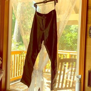 Black leather trousers
